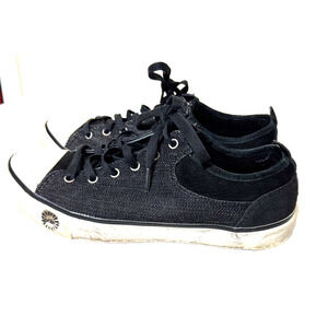 Ugg Australia Womens Evera Sneakers Tennis Shoes Black sherpa lined sz 8.5